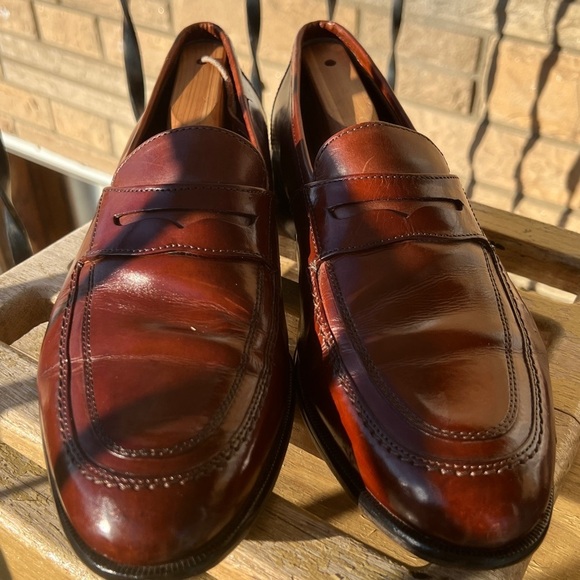 Johnston and Murphy Men’s Cognac Loafers B 11 Size 9.5W - Picture 3 of 13